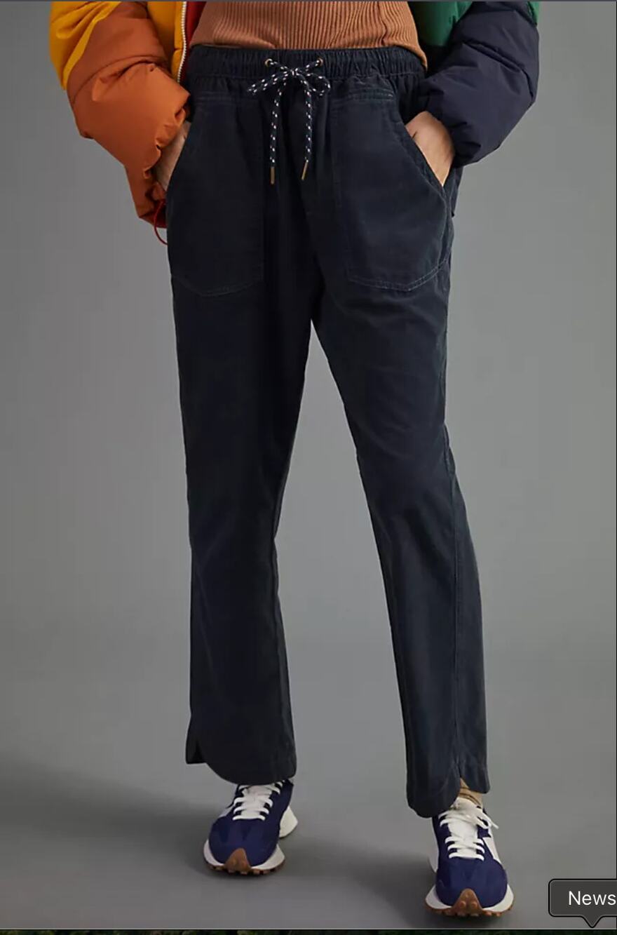 Anthropologie Pilcro The Cottage Pants Womens XS Blue Relaxed Fit Corduroy Cords